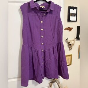 Purple Sleeveless Dress NWOT